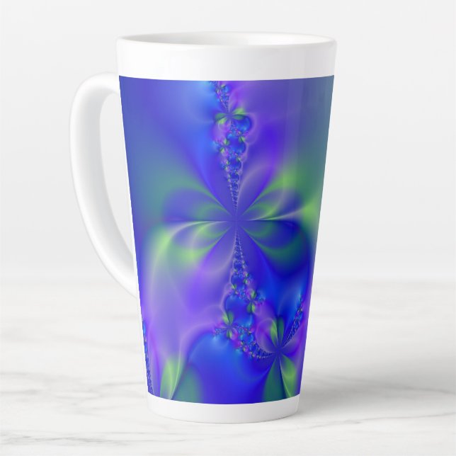 Caneca De Café Latte Fractal 44 (Ângulo esquerdo)