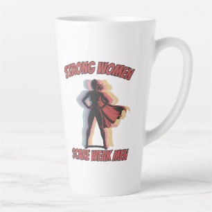 Caneca De Café Latte Frágil Masculinidade Fortes Mulheres Assustam Home