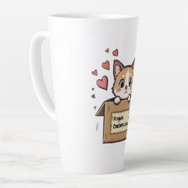 Caneca De Café Latte Fragile: Contains Love