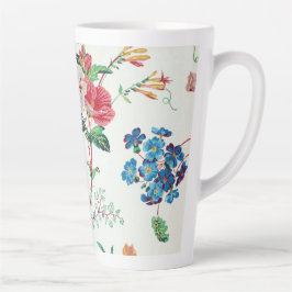 Caneca De Café Latte France 1830 Floral Antique Wallpaper