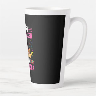 Caneca De Café Latte Frango Arte Meu Frango Comeu Meu Trabalho De Casa