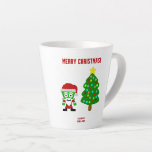 Caneca De Café Latte FrankenQueijo Pequeno Lata de Natal
