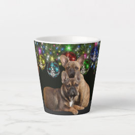 Caneca De Café Latte französische Bulldogge Weihnachten Tasse Late