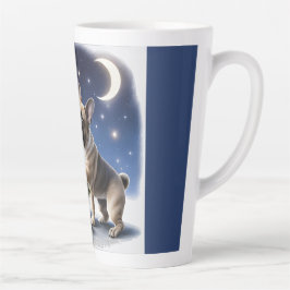 Caneca De Café Latte Französische Bulldogge Weihnachtsbaum