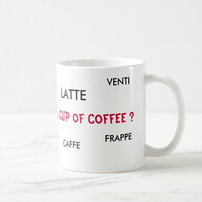 CANECA DE CAFÉ LATTE, FRAPPE, CAPPUCCINO, ALTO, V… - (Direita)