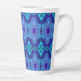 Caneca De Café Latte Frasco de água de alumínio com padrão azul