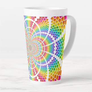 Caneca De Café Latte Fratura arco-íris