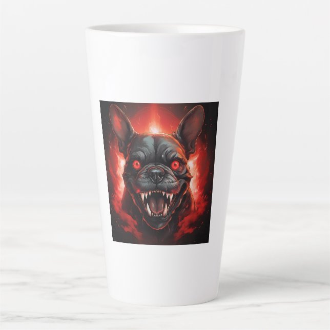 Caneca De Café Latte French Bulldog Gone Wrong (Frente)