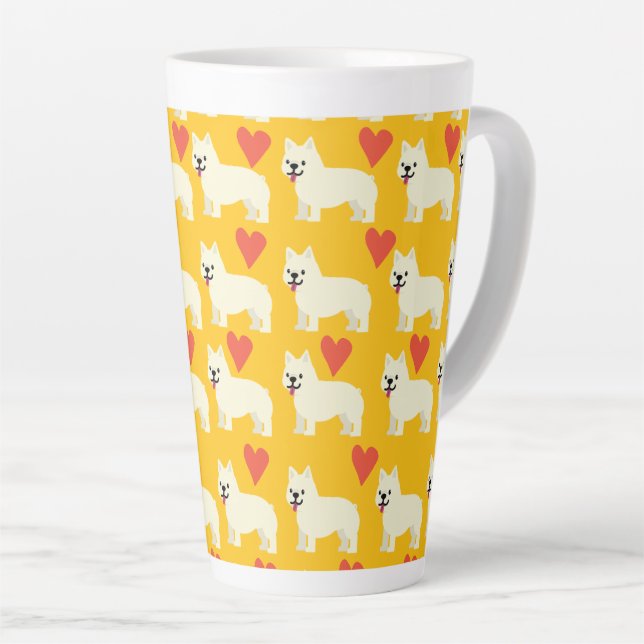 Caneca De Café Latte Frenchie Lover (Ângulo direito)