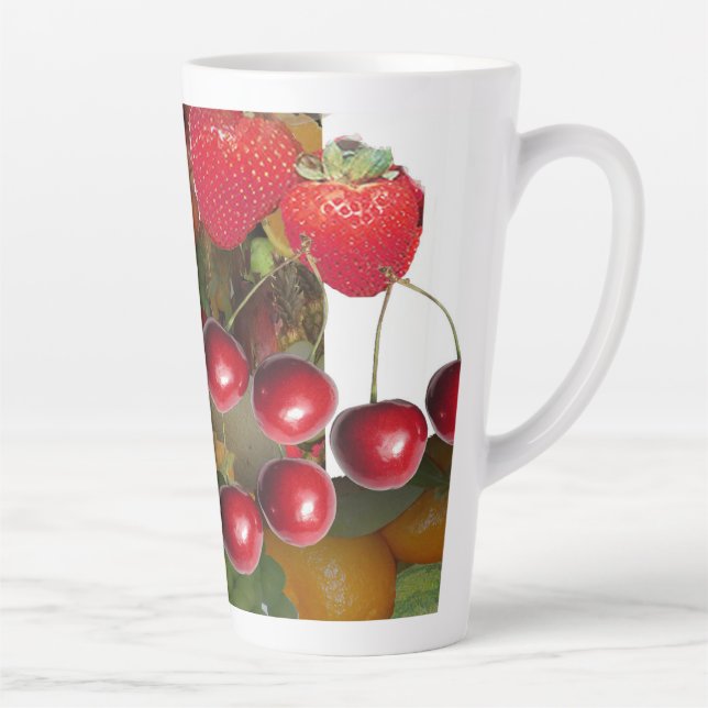 Caneca De Café Latte Frutas (Direita)
