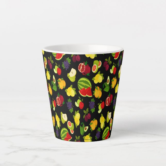 Caneca De Café Latte Frutas Cítricas (Frente)