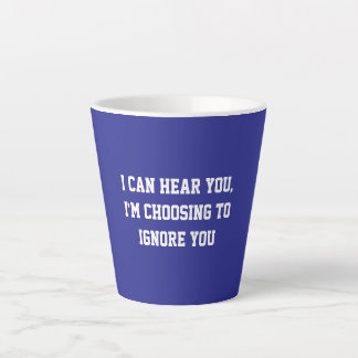 Caneca De Café Latte Fun Blue Sarcastic quote for teachers