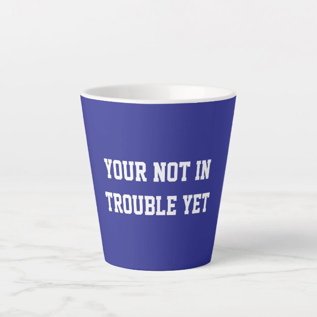 Caneca De Café Latte Fun Blue Sarcastic quote for teachers (Frente)