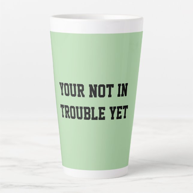 Caneca De Café Latte Fun Mint Green Sarcastic quote for teachers (Frente)
