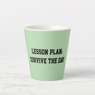 Caneca De Café Latte Fun Mint Green Sarcastic quote for teachers Small