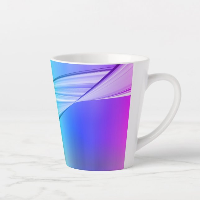 Caneca De Café Latte Fundo das Cores Arco-Íris abstrato 10717 (Direita)