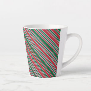 Caneca De Café Latte Fundo de faixas diagonais