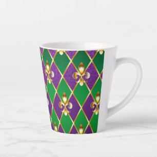 Caneca De Café Latte Fundo de Joias Carnaval
