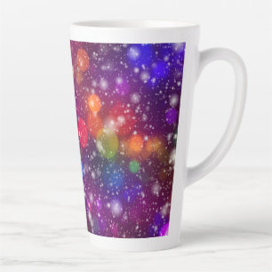 Caneca De Café Latte Fundo do Bokeh Multicolor abstrato - 25363