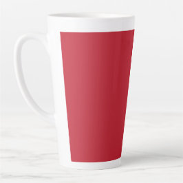 Caneca De Café Latte Fundo Vermelho Escuro