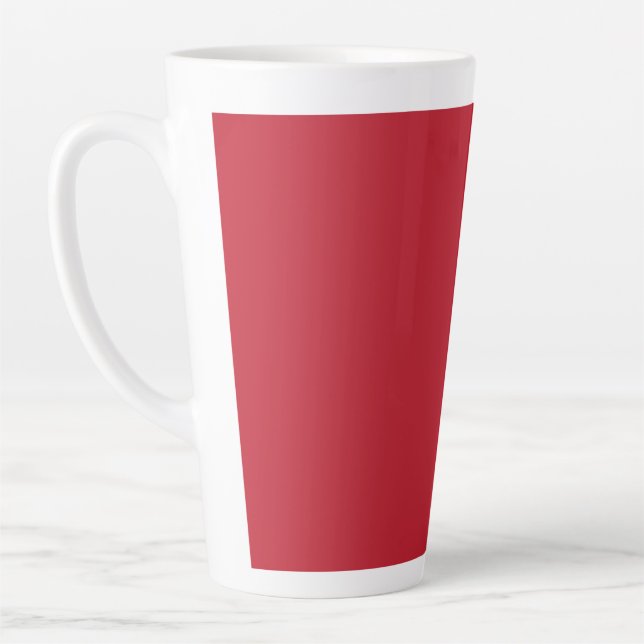 Caneca De Café Latte Fundo Vermelho Escuro (Esquerda)