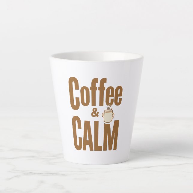 Caneca De Café Latte Funny Coffee Lover's Zen Quote (Frente)