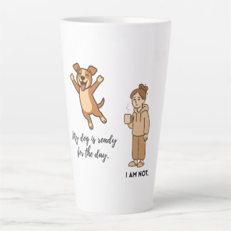 Caneca De Café Latte Funny Dog Mom Latte Mug