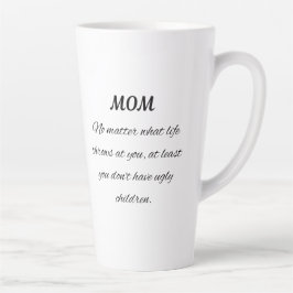 Caneca De Café Latte Funny Mom Quote Elegant Script Art