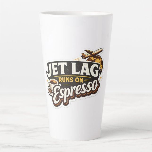 Caneca De Café Latte  Funny Travel Coffee Lover Hat (Frente)