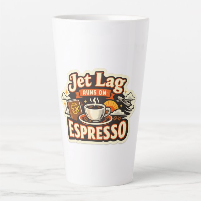 Caneca De Café Latte  Funny Travel Coffee Lover Hat (Frente)