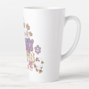Caneca De Café Latte Fuseleiras Coloridas Fantasmas Fantasmáticas Spook
