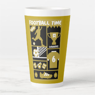 Caneca De Café Latte Futebol britânico