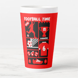 Caneca De Café Latte Futebol britânico