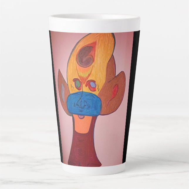 Caneca De Café Latte Futuristic Animal Art  (Frente)