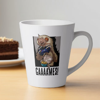 Caneca De Café Latte Gaaaames! Videos games engraçados de jogadores de 