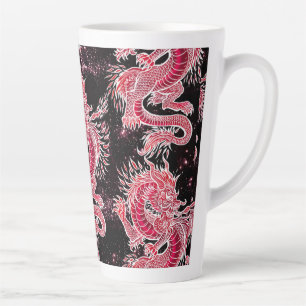 Caneca De Café Latte Galáxia do Dragão Vermelho