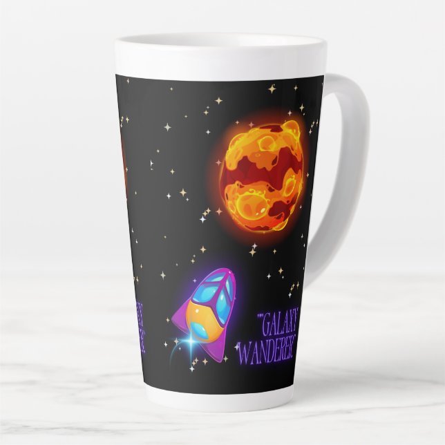Caneca De Café Latte Galaxy Wanderer - Tumbler isolado (Ângulo direito)