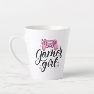 Caneca De Café Latte Gamer Girl
