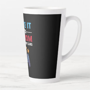 Caneca De Café Latte Gamer Oferece Minha Mãe Me Deixa Jogar Vídeo Jogo