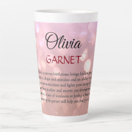 Caneca De Café Latte Garnet, Birthstone