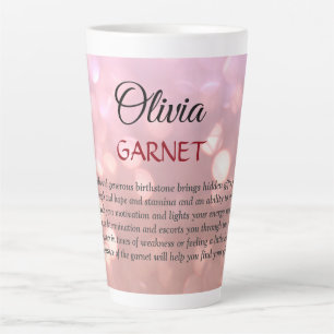 Caneca De Café Latte Garnet, Birthstone