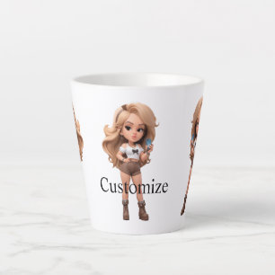 Caneca De Café Latte Garota Bonita Chica Thunder_Cove