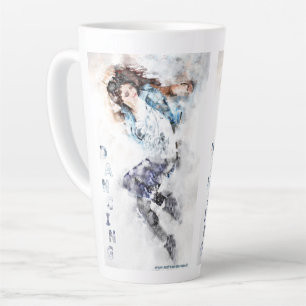 Caneca De Café Latte Garota dançante
