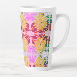 Caneca De Café Latte garrafa de água de alumínio com padrão de flores