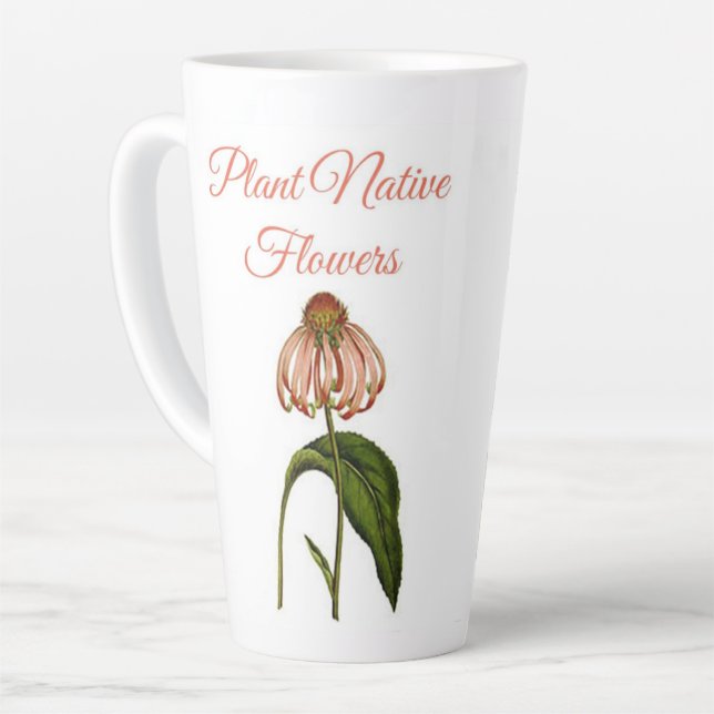 Caneca De Café Latte Garrafa de Água Plantar Flores Nativas  (Ângulo esquerdo)