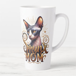 Caneca de Café Latte Gata Sphynx Mãe Dia das Mães