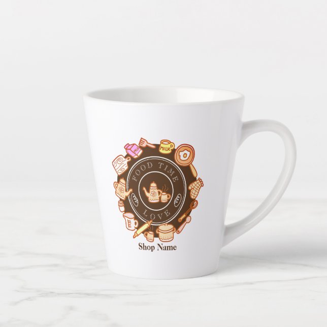 Caneca De Café Latte Gatinho Gelado (Direita)