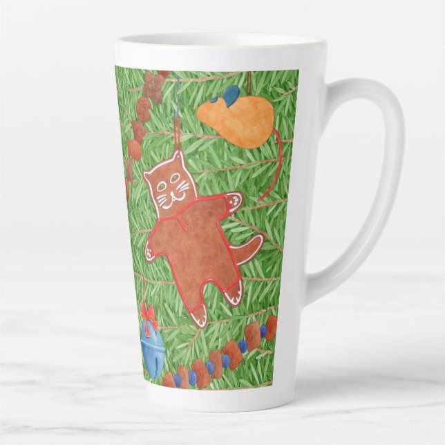 Caneca De Café Latte Gatinho GINGERBREAD Tall Latch (Direita)