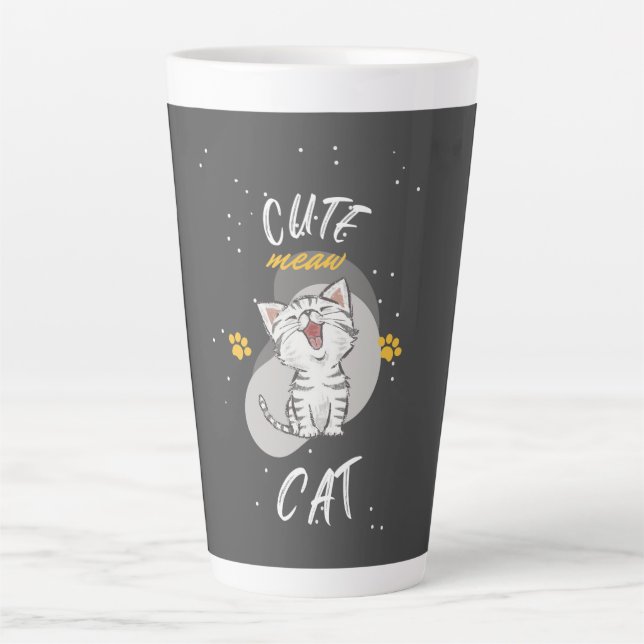 CANECA DE CAFÉ LATTE GATO (Frente)