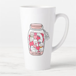 Caneca De Café Latte Gato Antidepressivo Engraçado Presente no Gato